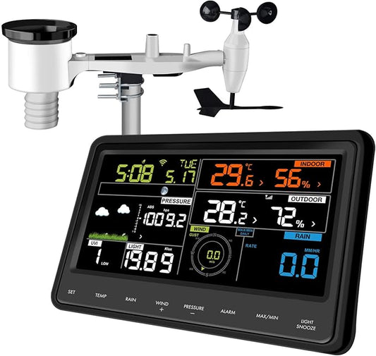 ECOWITT WS2910 Color Display Wifi Weather Station with Outdoor Sensor Array NEW