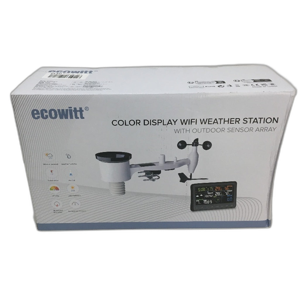 ECOWITT WS2910 Color Display Wifi Weather Station with Outdoor Sensor Array NEW