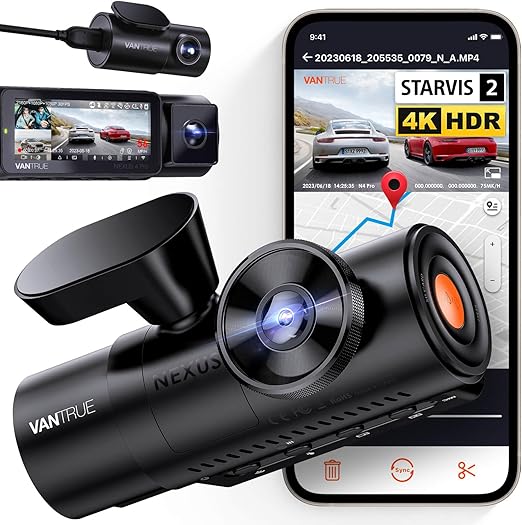 Vantrue Nexus 4 Pro 3 Channel 4K HDR 1080p Wifi Sony Starvis 2 Dash Cam NEW