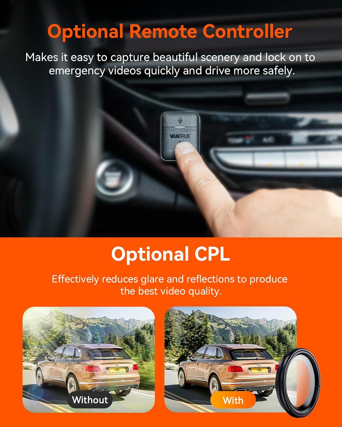 Vantrue Nexus 4 Pro 3 Channel 4K HDR 1080p Wifi Sony Starvis 2 Dash Cam NEW