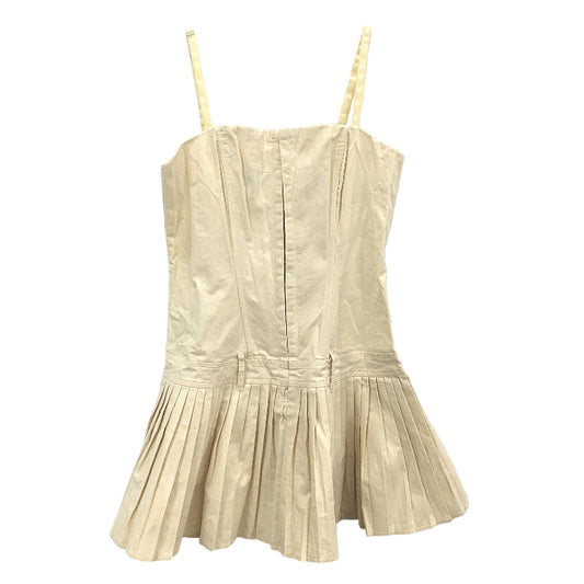 Lioness Honey Corset Cream Hook Eye Pleated Mini Dress Ladies Size XS NEW