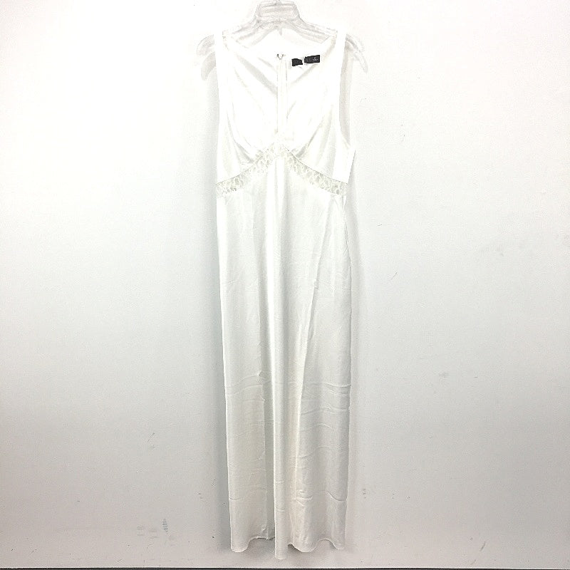 Lioness Dakota Porcelain White Satin Lace Maxi Dress Ladies Size XL / AU 14 NEW