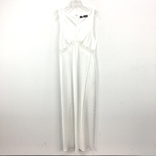 Lioness Dakota Porcelain White Satin Lace Maxi Dress Ladies Size XL / AU 14 NEW