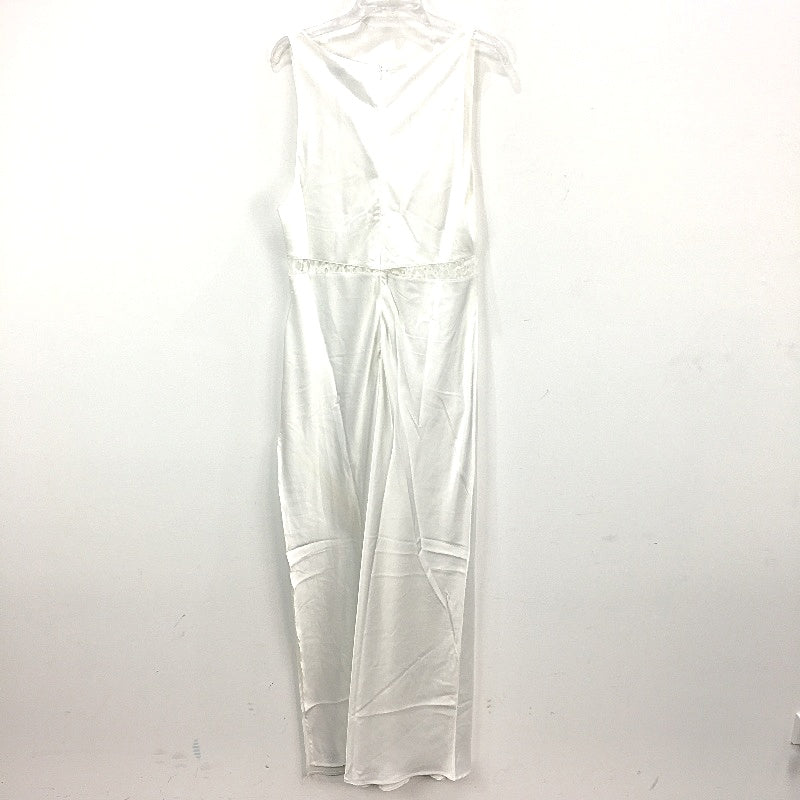 Lioness Dakota Porcelain White Satin Lace Maxi Dress Ladies Size XL / AU 14 NEW