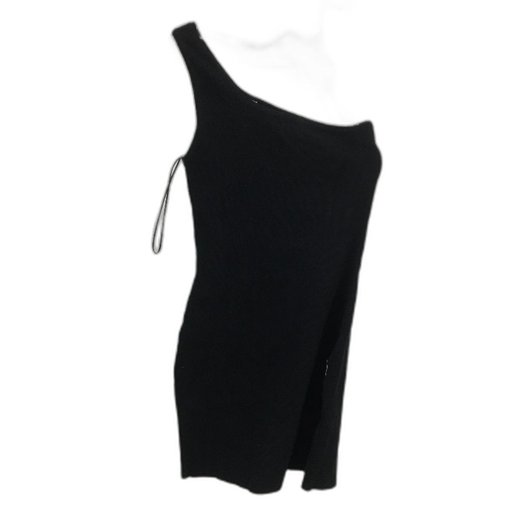 General Pants Luxe Knitted One Shoulder Black Mini Dress Ladies Size Small NEW