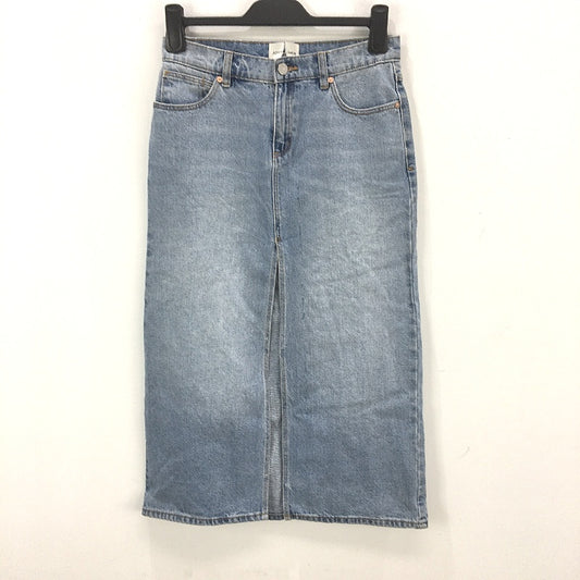 Abrand Jeans A 99 Low Rise Denim Pale Blue Maxi Skirt Ladies Size AU 6 / 24 NEW
