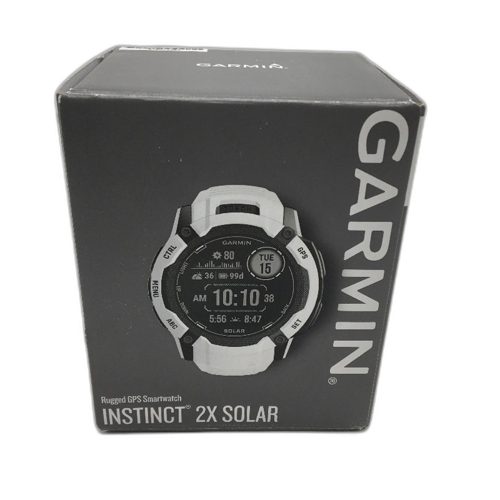 Garmin Instinct 2X Solar Rugged GPS Fitness Smartwatch in Whitestone EU Ver DEMO