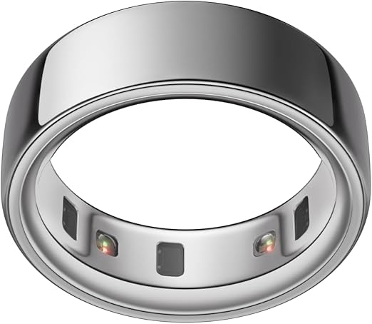 Oura Ring 4 Smart Fitness and Health Monitor Accessory in Silver Size 7 DEMO
