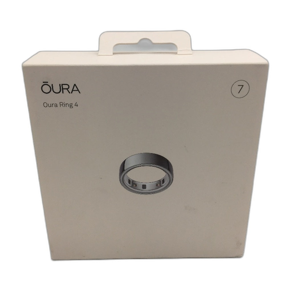 Oura Ring 4 Smart Fitness and Health Monitor Accessory in Silver Size 7 DEMO