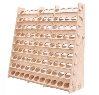 Arfetigo Extra Large Wooden 9-Tier Paint Organiser 99 Bottle Capacity Brush Rack