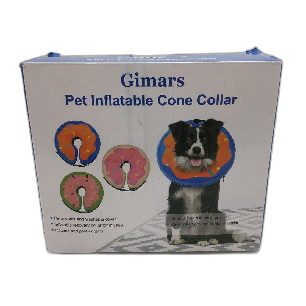 Gimars Inflatable Dog Cone Alternative Post-Surgery Doggy Collar Soft Donut