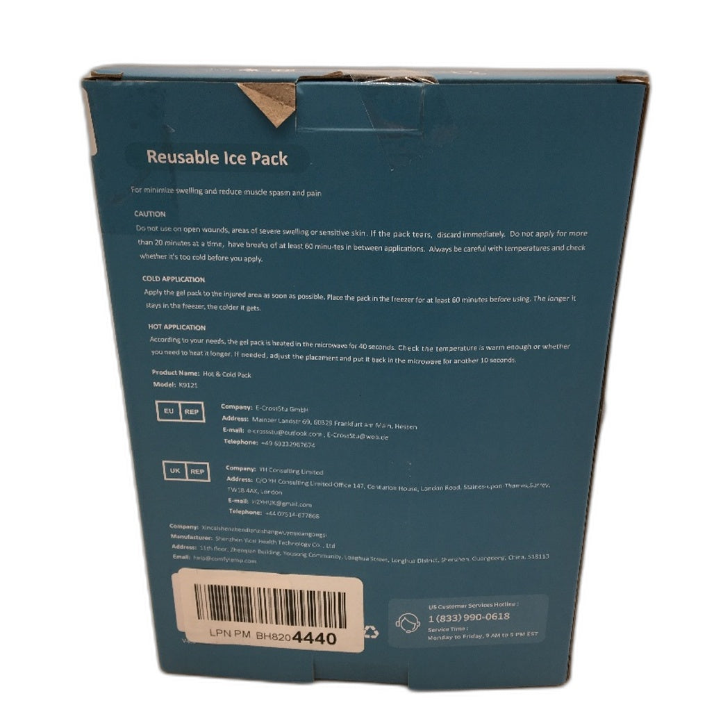 ComfyTemp Jaw & Face Cold Pack Wisdom Teeth Ice Pack & Head Wrap 4 Gel Packs