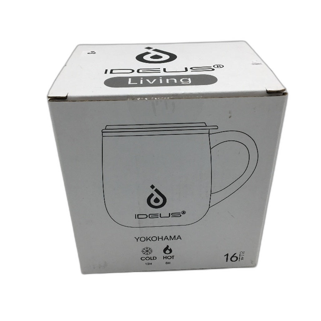 Ideus Coffee Mug 470ml Double Wall Vacuum Insulated Stainless Steel Hot & Cold