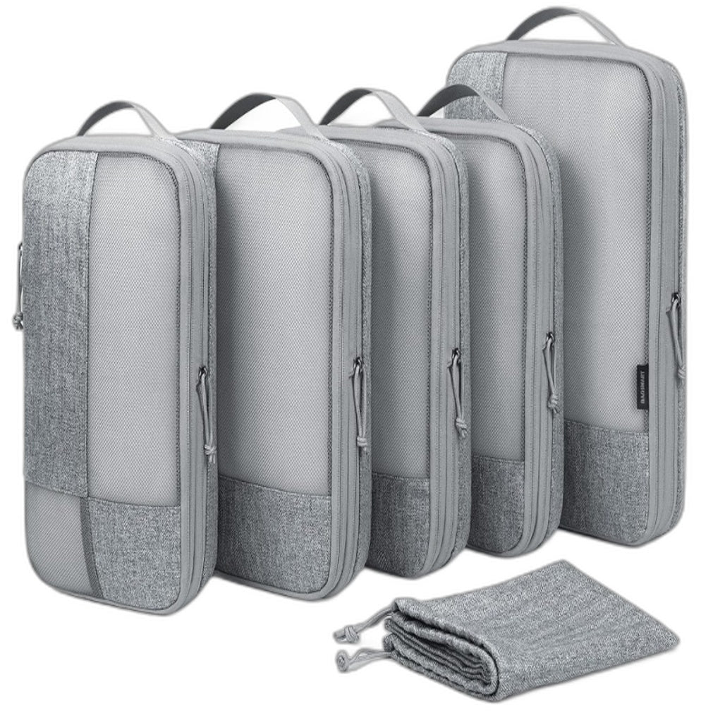 Bagsmart 6 Pack Compression Packing Cubes Set Travel Organiser For Suitcase