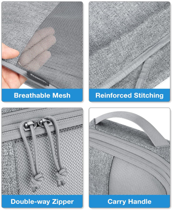Bagsmart 6 Pack Compression Packing Cubes Set Travel Organiser For Suitcase