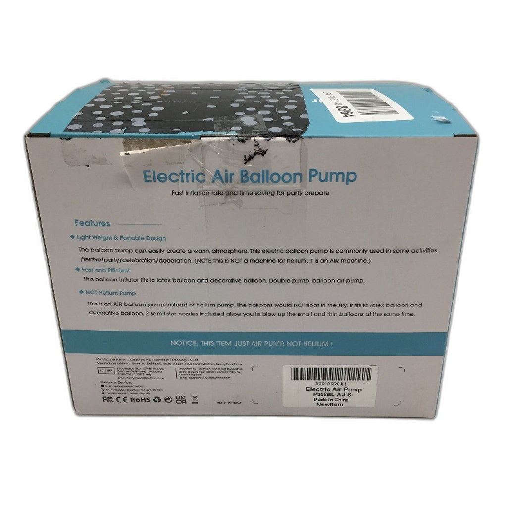 Electric Balloon Pump Portable Dual Nozzle Air Pump Inflator Blower