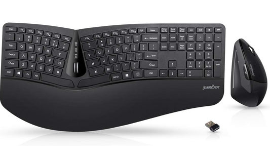 Perixx PERIDUO-605 Wireless Ergonomic Split Keyboard & Vertical Mouse Set
