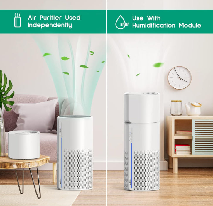 Afloia Air Purifier & Humidifier Combo Miro Pro White 3 Stage H13 Filter