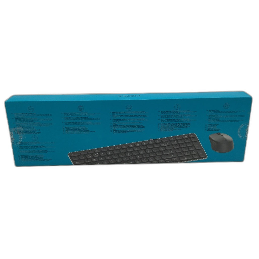 Rapoo 9360M Ultra Thin Smooth Wireless Keyboard & Mouse Set Combo Black