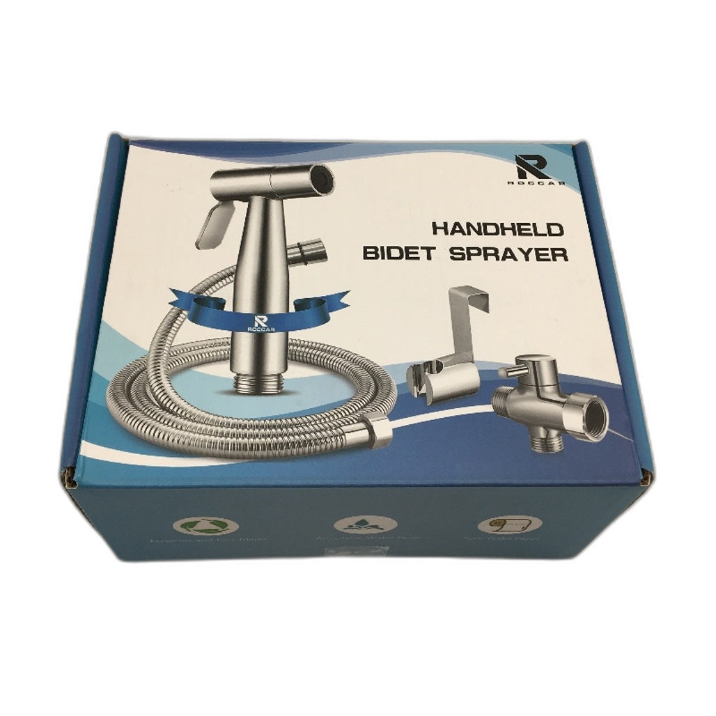 Roccar Handheld Bidet Brushed Black Matte Toilet Sprayer Kit With Hose