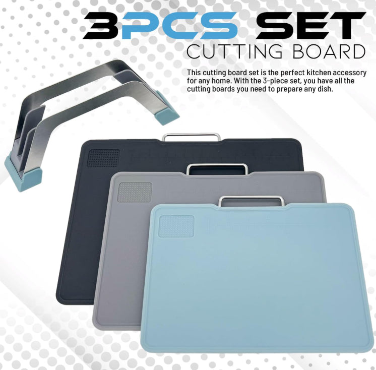 3 Pcs Chopping Board Set BPA Free Dishwasher Safe Cutting Boards