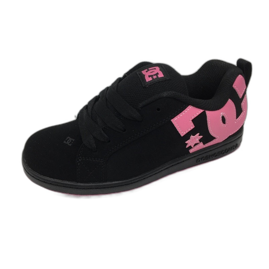 DC Shoes Cousa Court Graffik Black Pink Decal Sneaker Size US 6 UK 5 EUR 37 NEW
