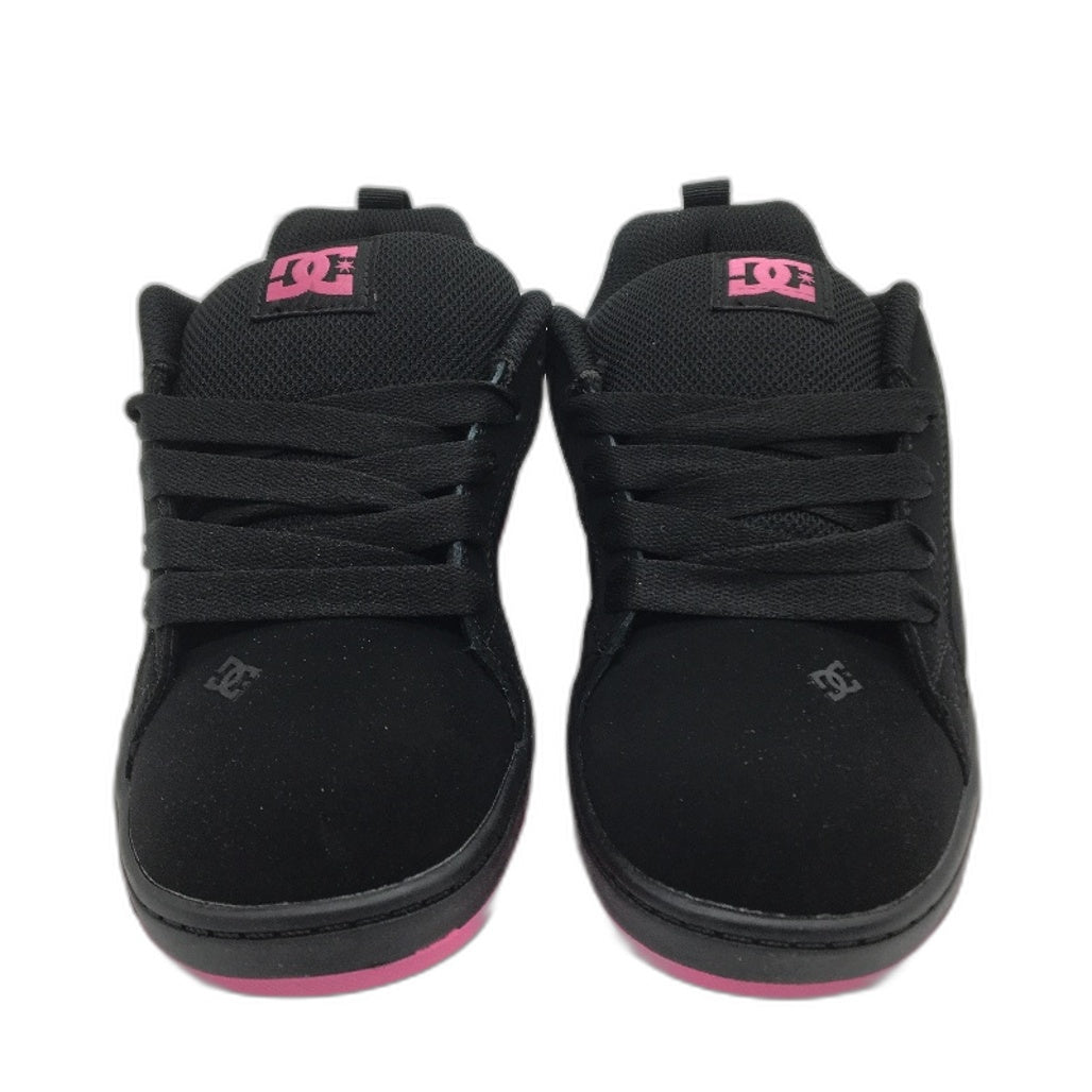 DC Shoes Cousa Court Graffik Black Pink Decal Sneaker Size US 6 UK 5 EUR 37 NEW