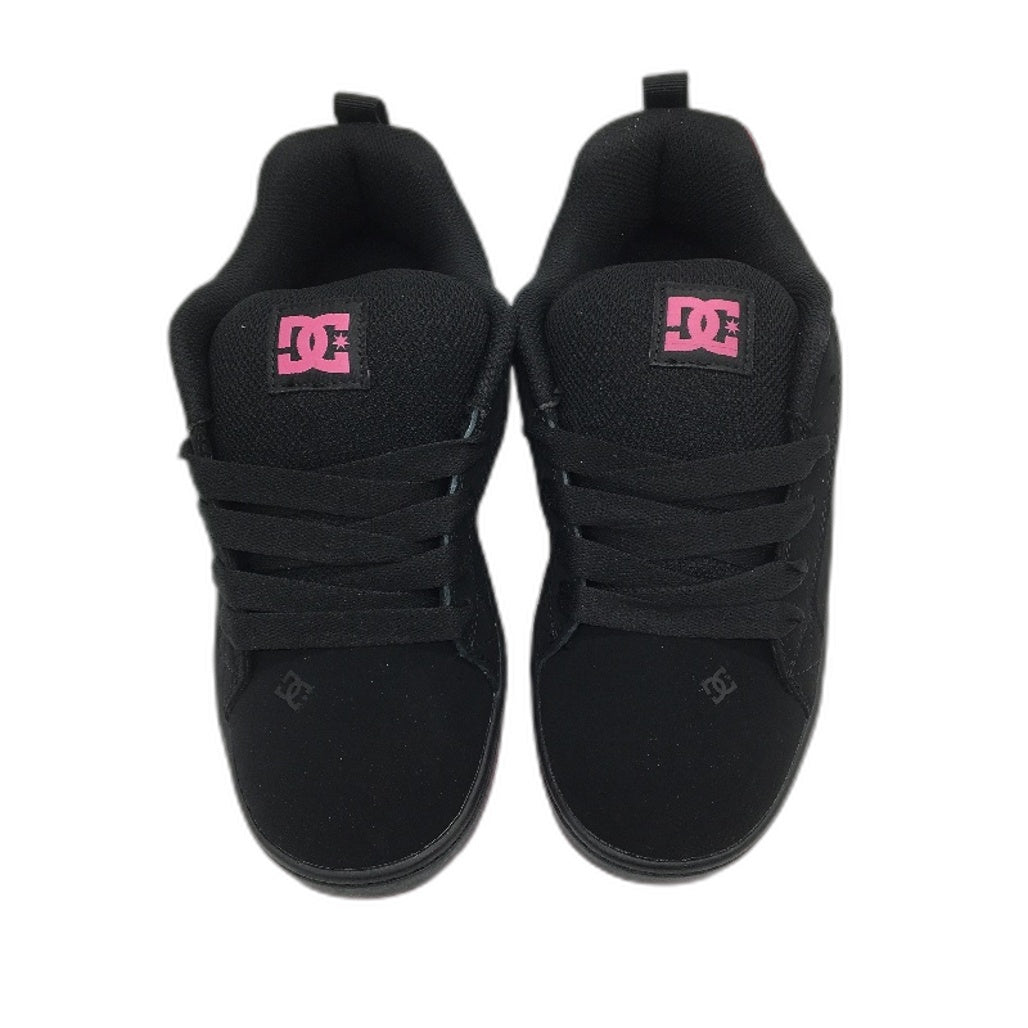 DC Shoes Cousa Court Graffik Black Pink Decal Sneaker Size US 6 UK 5 EUR 37 NEW