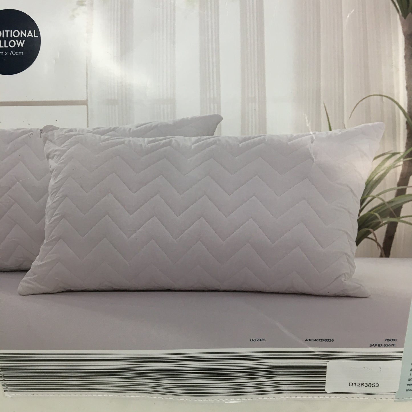 Kirkton House Adjustable Memory Foam Pillow With Removable Cover Traditional NEW