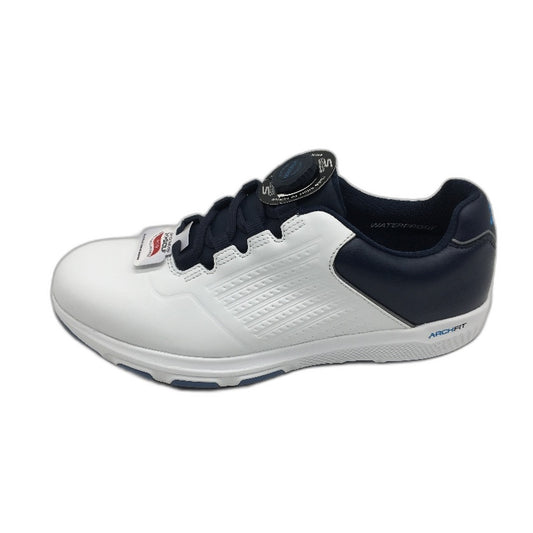 Skechers Go Golf Pro 6 SL Twist White Navy Leather Shoes Mens US 8.5 EU 42 NEW