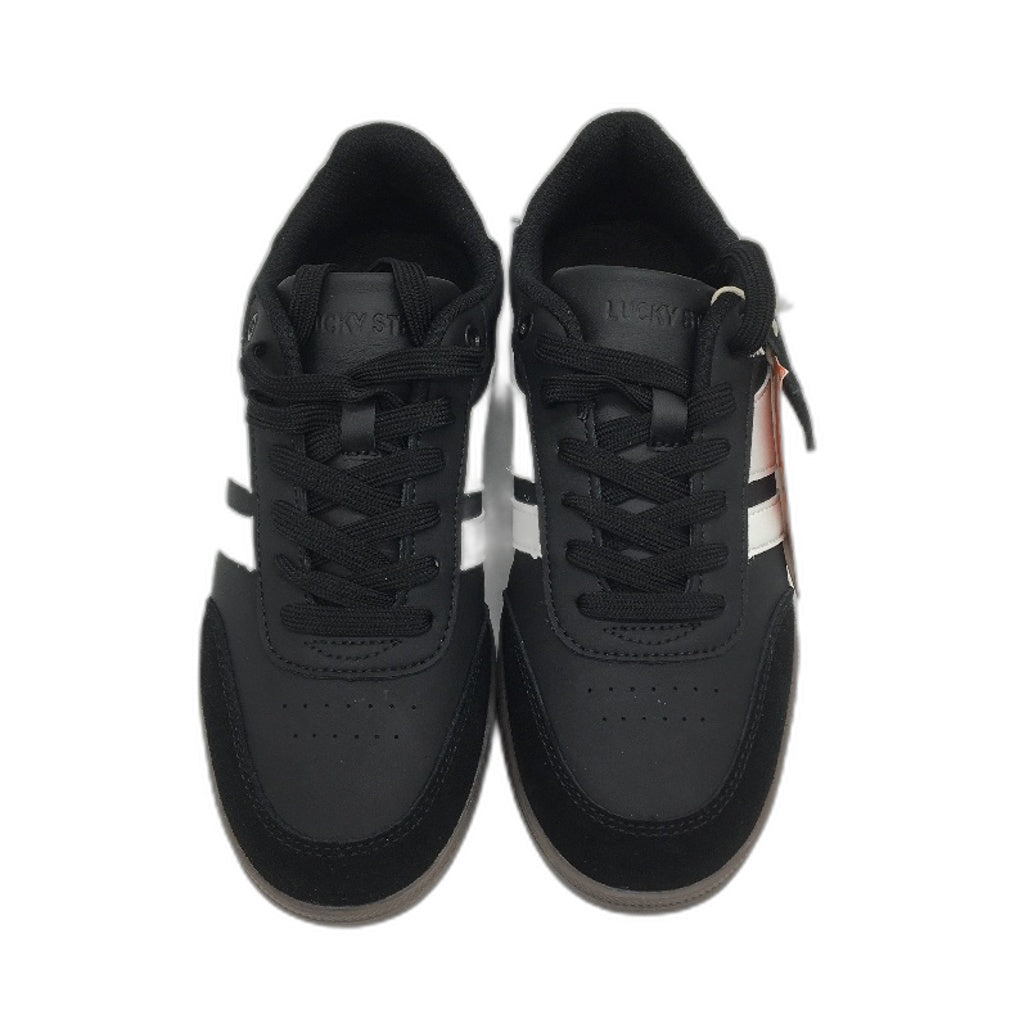 Lucky Step Black Leather Memory Foam Biotech Sneakers Ladies Size US 8.5 NEW