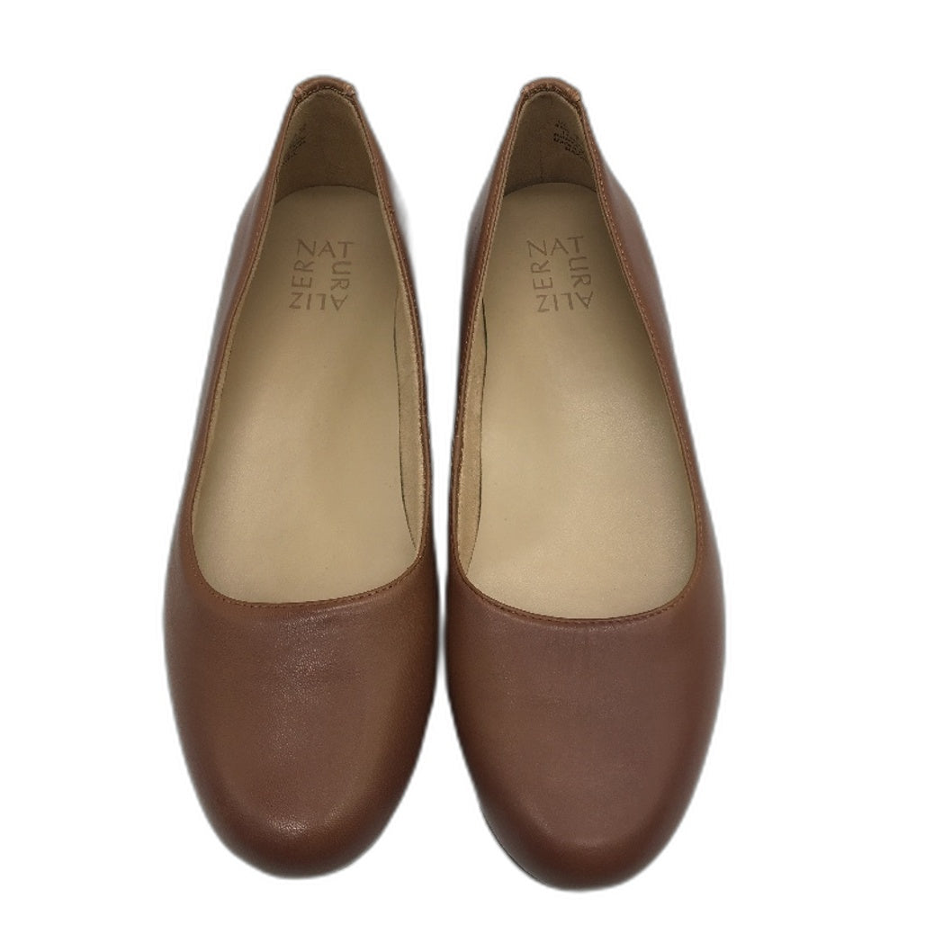 Naturalizer Maxwell Round Toe Leather Slip On Ballet Flats Size 8.5 WIDE NEW
