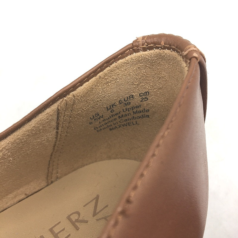 Naturalizer Maxwell Round Toe Leather Slip On Ballet Flats Size 8.5 WIDE NEW