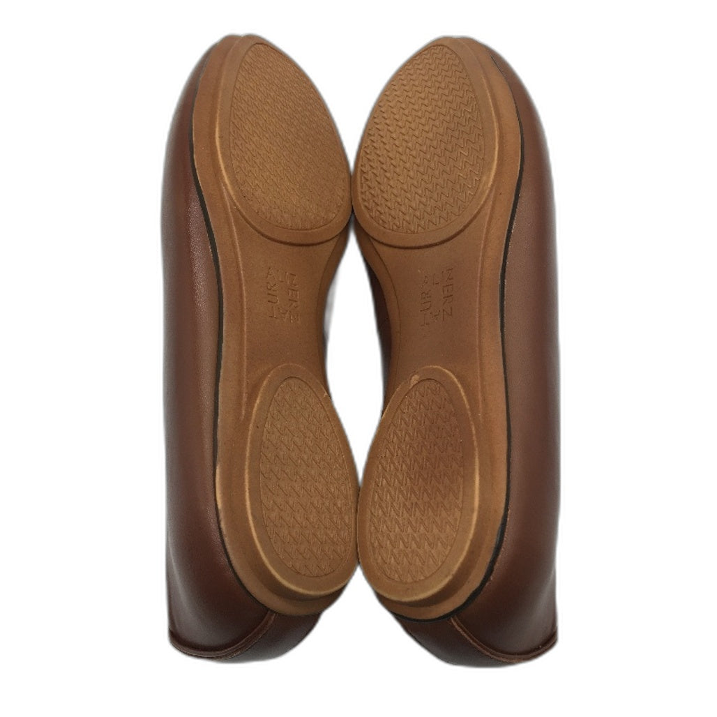 Naturalizer Maxwell Round Toe Leather Slip On Ballet Flats Size 8.5 WIDE NEW