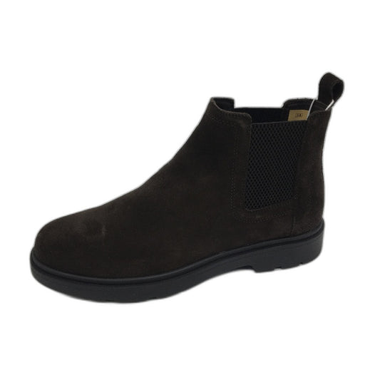 Geox Spherica Chocolate Brown Seude Leather Mens Pull On Boots US 8 EU 41 NEW