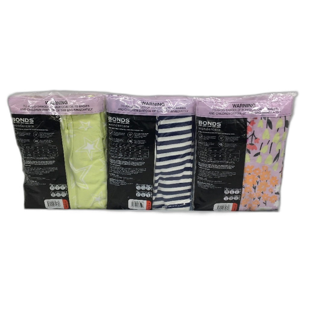 Bonds 3 Pack Navy, Lilac & Lime Star Zip Wondersuits Pack 12-18 Months Sze 1 NEW