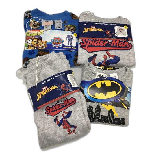 Marvel Spider-Man BatMan & Paw Patrol Kids Mix Clothing Pack Unisex Size 2 NEW