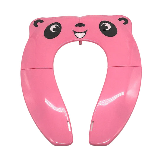 Kids Toddlers Pink Folding Non Slip Potty Seat Toilet Cover Pad & Carry Bag NEW