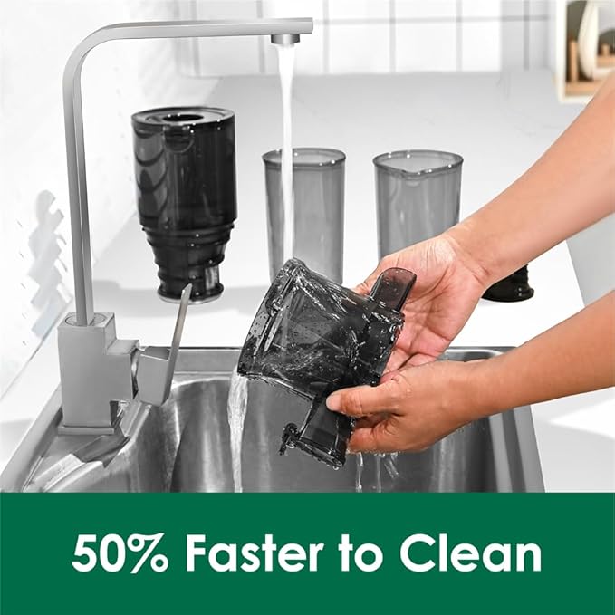 Fretta Nifty 1L 200W BPA Free Slow Masticating Black Cold Press Juicer DEMO