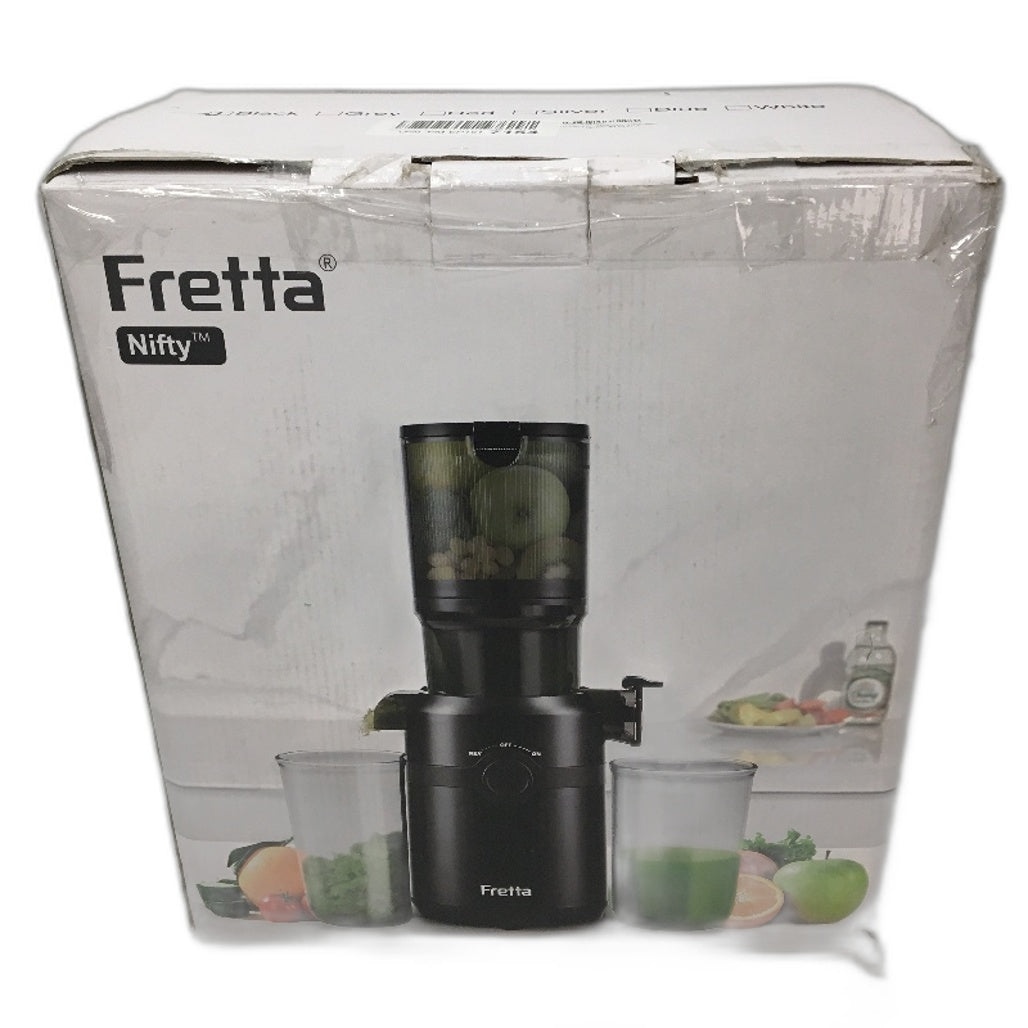 Fretta Nifty 1L 200W BPA Free Slow Masticating Black Cold Press Juicer DEMO