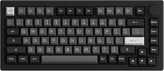 Akko 5075 75% Layout Creamy Yellow Switch Mechanical Keyboard in Black Grey NEW