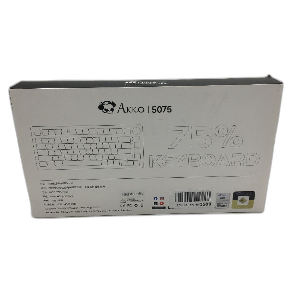 Akko 5075 75% Layout Creamy Yellow Switch Mechanical Keyboard in Black Grey NEW