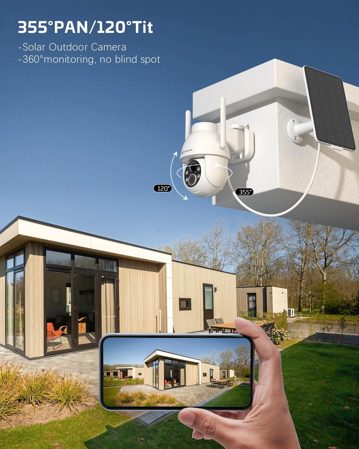 Cococam ZY-C2 2 Piece Solar Outdoor 2K QHD Wireless Security Camera DEMO