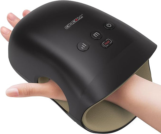 CINCOM CM026H Cordless Hand Massager with Heat and Compression in Black NEW