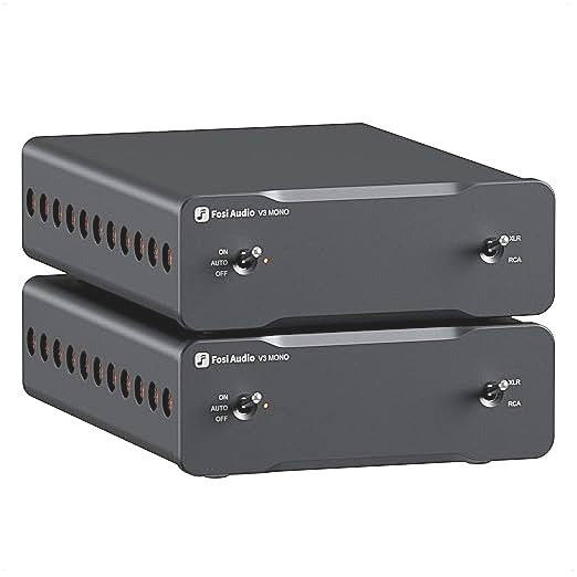 Fosi Audio V3 Mono 2 Pack HiFi RCA XLR Input Power Audio Amplifier NEW