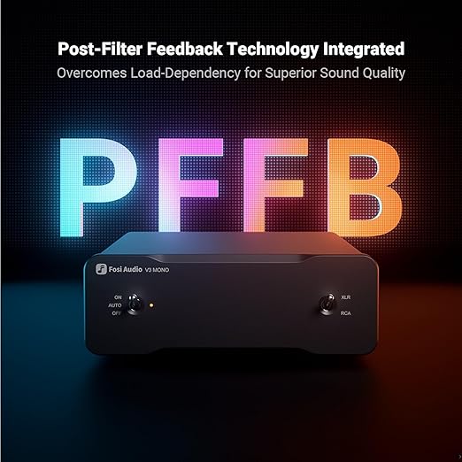 Fosi Audio V3 Mono 2 Pack HiFi RCA XLR Input Power Audio Amplifier NEW