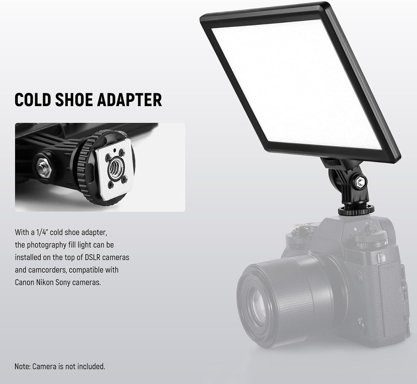NEEWER NL-116AI 9 Inch 4000mAh LCD Display Soft Light for DSLR Cameras NEW