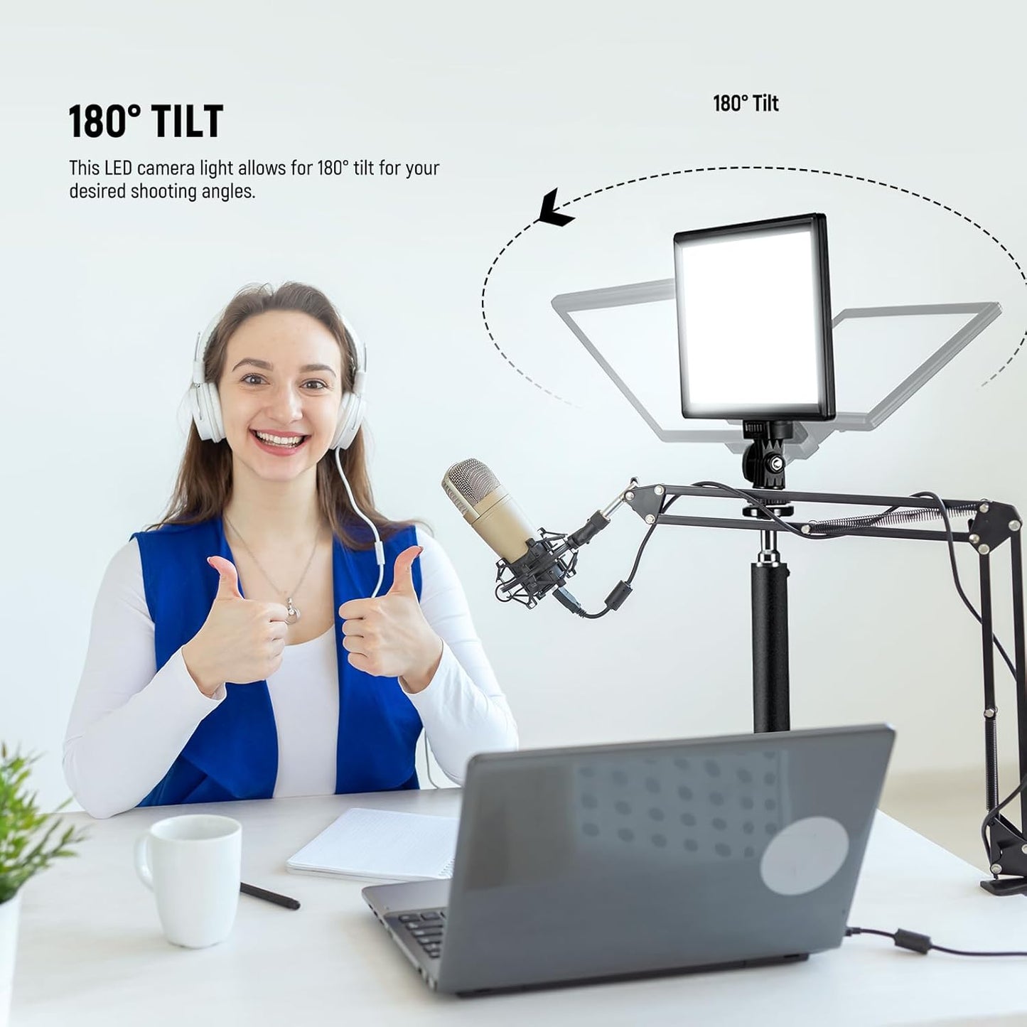 NEEWER NL-116AI 9 Inch 4000mAh LCD Display Soft Light for DSLR Cameras NEW
