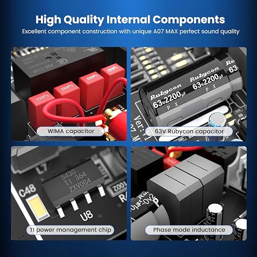 Aiyama A07 MAX 2 Channel 48V Mono Stereo HiFi Mini Audio Amplifier NEW