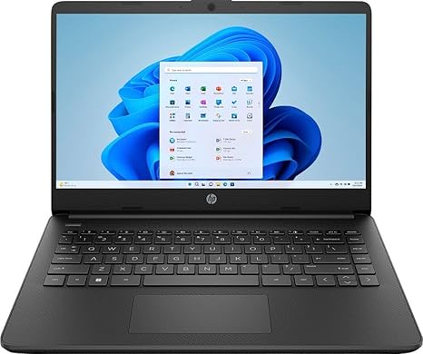 HP 14 Inch HD N4120 Intel Celeron 16gb 128gb Windows 11 Black Laptop